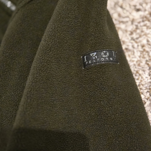 Izod Men's Zip Up Sweater in Dark Olive - Picture 9 of 11
